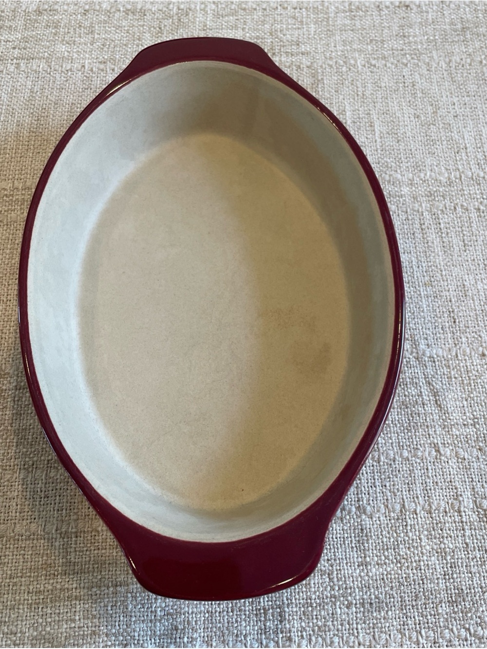 Pampered Chef FH Collection Stoneware Cranberry Gratin Oval 9 1/2” 210205